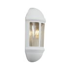 Ansell LED-Wandleuchte Latina Halblaterne Weiß - Geeignet für E27 bis zu 42W | IP65