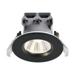 Mehrfachpackung 3x Nordlux Downlight Fremont Metall Schwarz 4.5W 345lm 36D - 827 Extra Warmweiß | 85mm - IP65 - Dimmbar