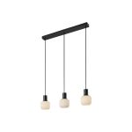 Nordlux Milford Mini 3-Rail Pendelleuchte Glas Schwarz | Geeignet für 3x E14