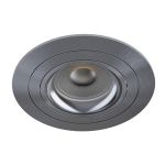 Noxion Einbau Spot Logic MR16 Schwenkbar Grau | 92mm - Ausschnitt 80mm - IP20 - incl. GU10 Sockel 