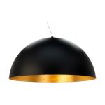 Eglo Pendelleuchte Gaeta 1 Stahl Schwarz Gold | IP20 - Geeignet für 1x E27 