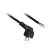 Schuko Stromkabel Mit Gewinkelt Stecker 3x 0,75 5m Schwarz
