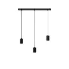 Calex Retro Pendelleuchte Cordset Rechteckig Metall Schwarz  |incl. Kabel 2 Meter - Geeignet für 3xE27
